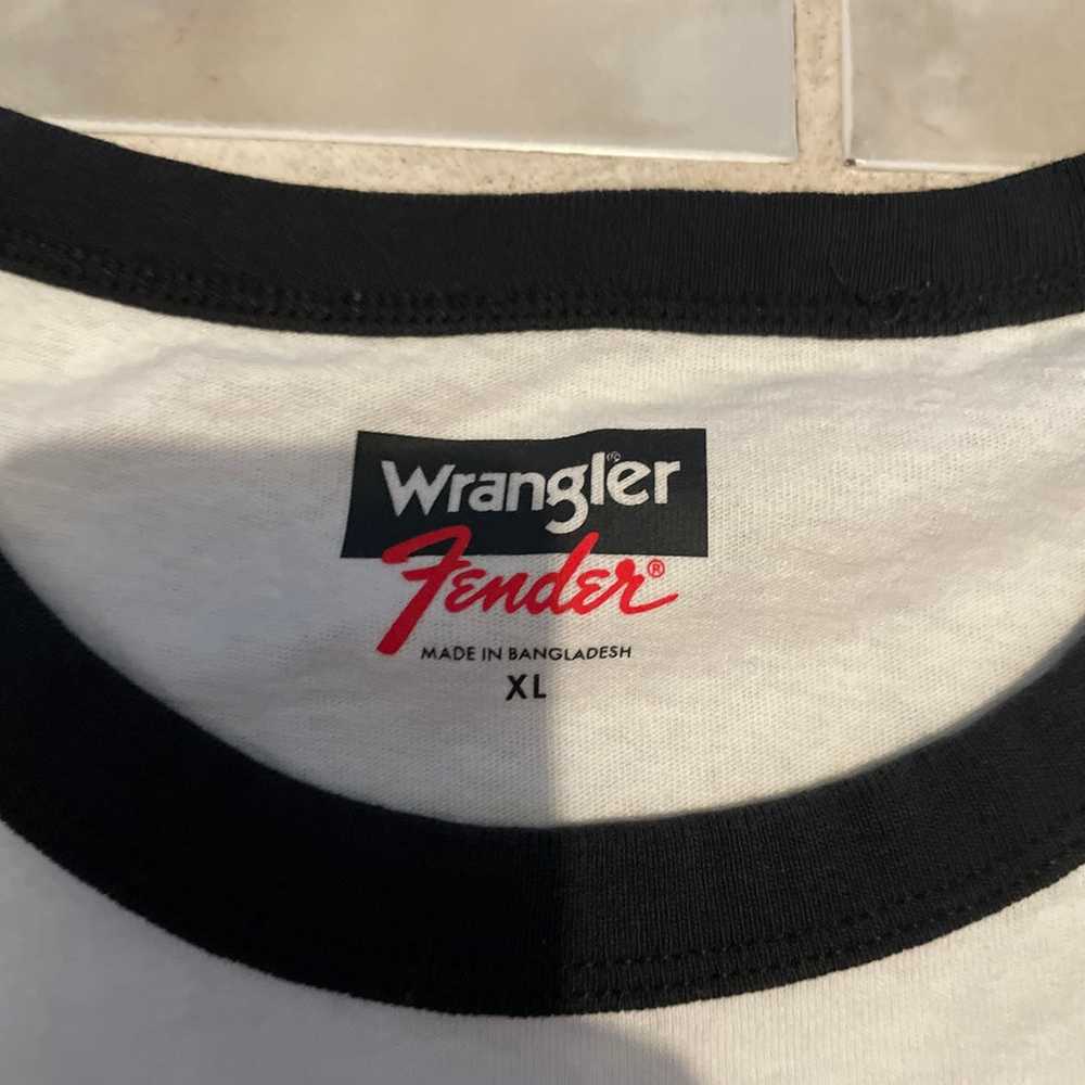Wrangler X Fender Guitar RARE T-Shirt Size XL - image 3