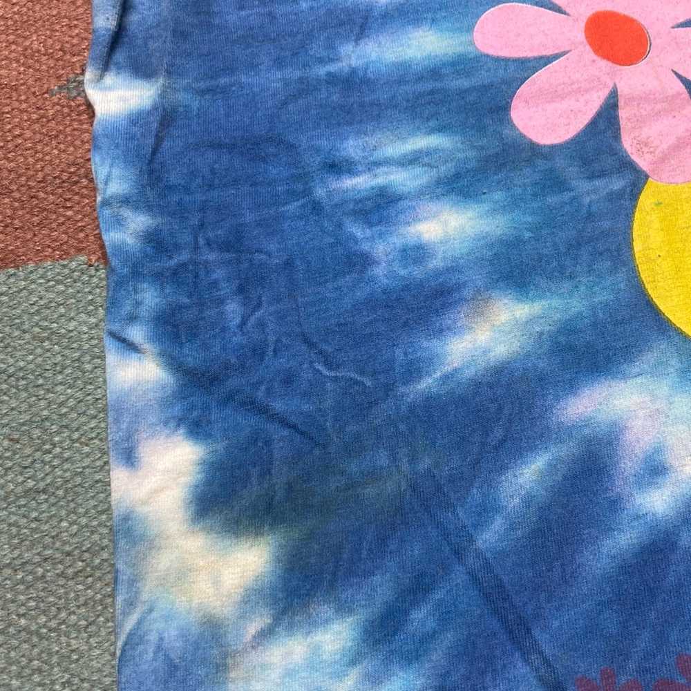 Vintage scooby doo t shirt tie dye hippie flowers… - image 3