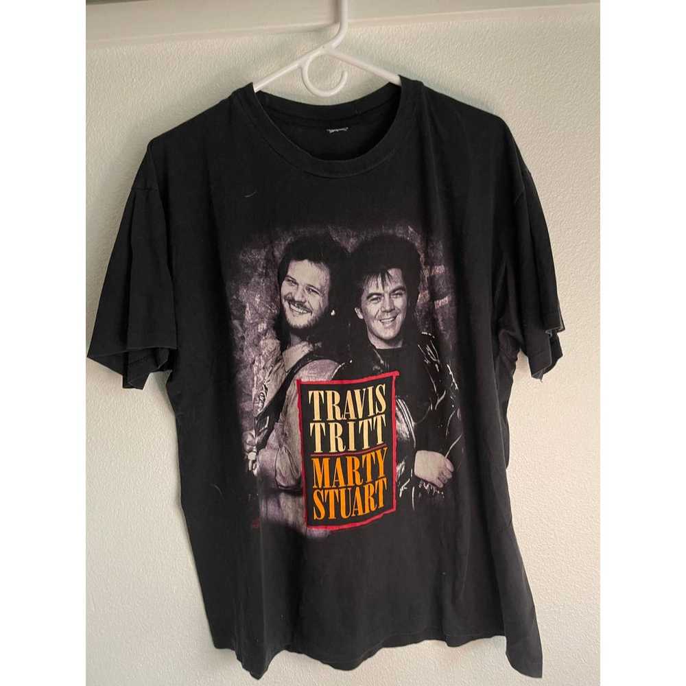 Travis Tritt Marty Stewart No Hats Tour 1991 Vint… - image 1