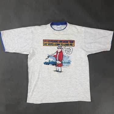 Dads Hooked On Fishing Shirt Vintage T-Shirt XL Single Stitch USA Made NOS