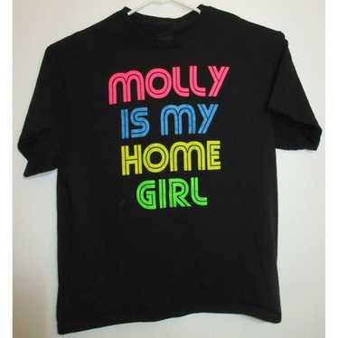 Molly is My Home Girl Neon Black T-Shirt EDC Raver