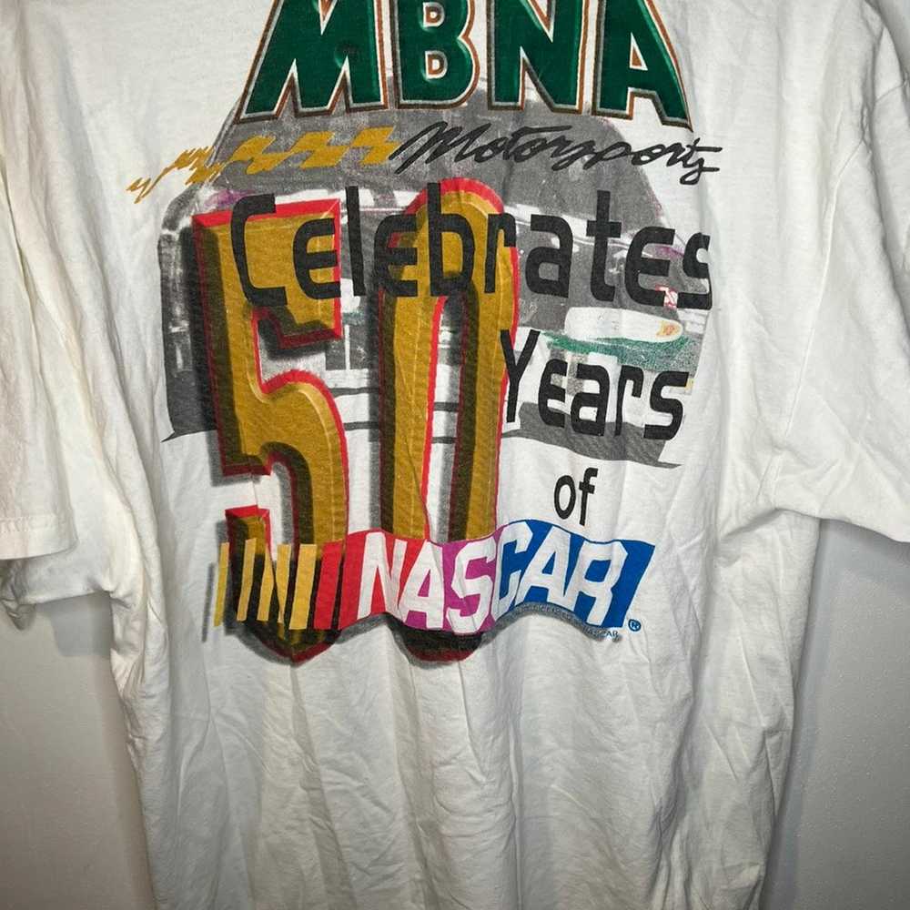 Vintage 1998 Mbna motor sports graphic t-shirt 50… - image 4
