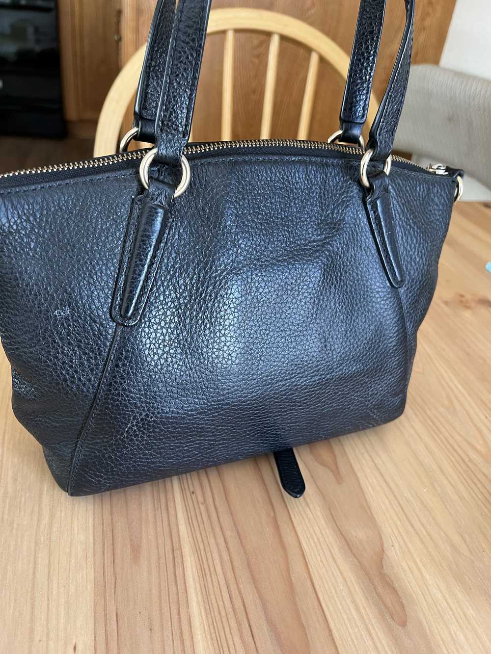 Coach Coach pebbled leather top handle bag - image 2