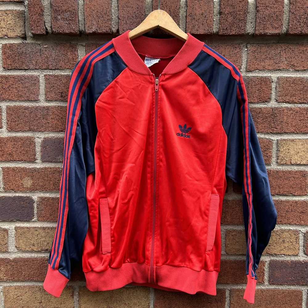 Adidas × Vintage 1980s Adidas trefoil track jacket - image 1