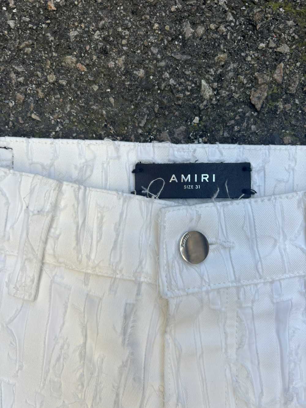 Amiri $2k Wide Leg Jacquard Logo Cargo Pants - image 4