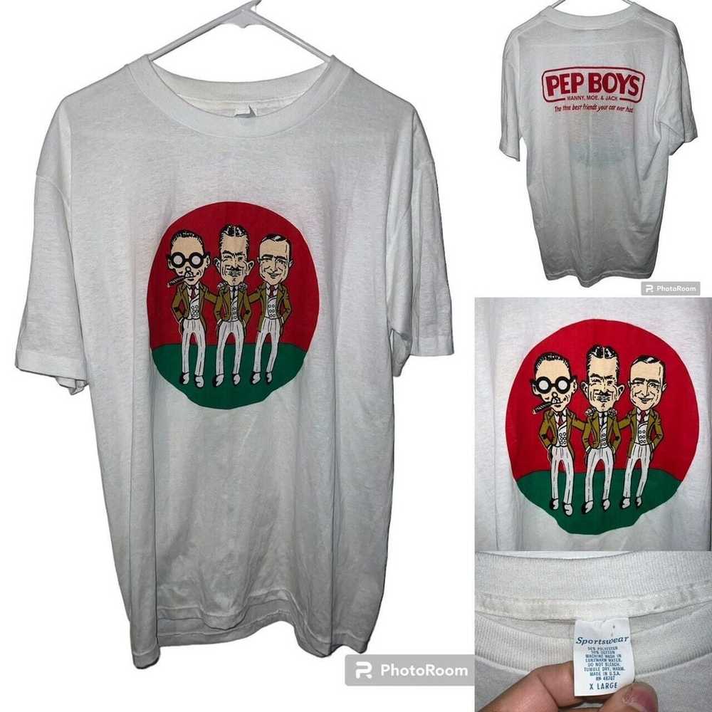 The Pep Boys Vintage T-Shirt  Manny Moe Jack Spor… - image 1