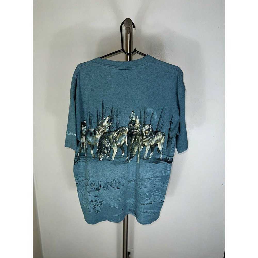 Vintage Single Stitch Shirt Wolf Wolves Jackson H… - image 2