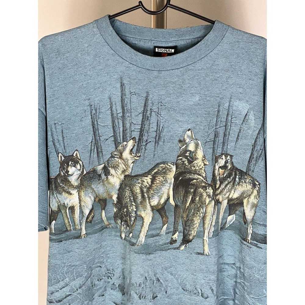 Vintage Single Stitch Shirt Wolf Wolves Jackson H… - image 3