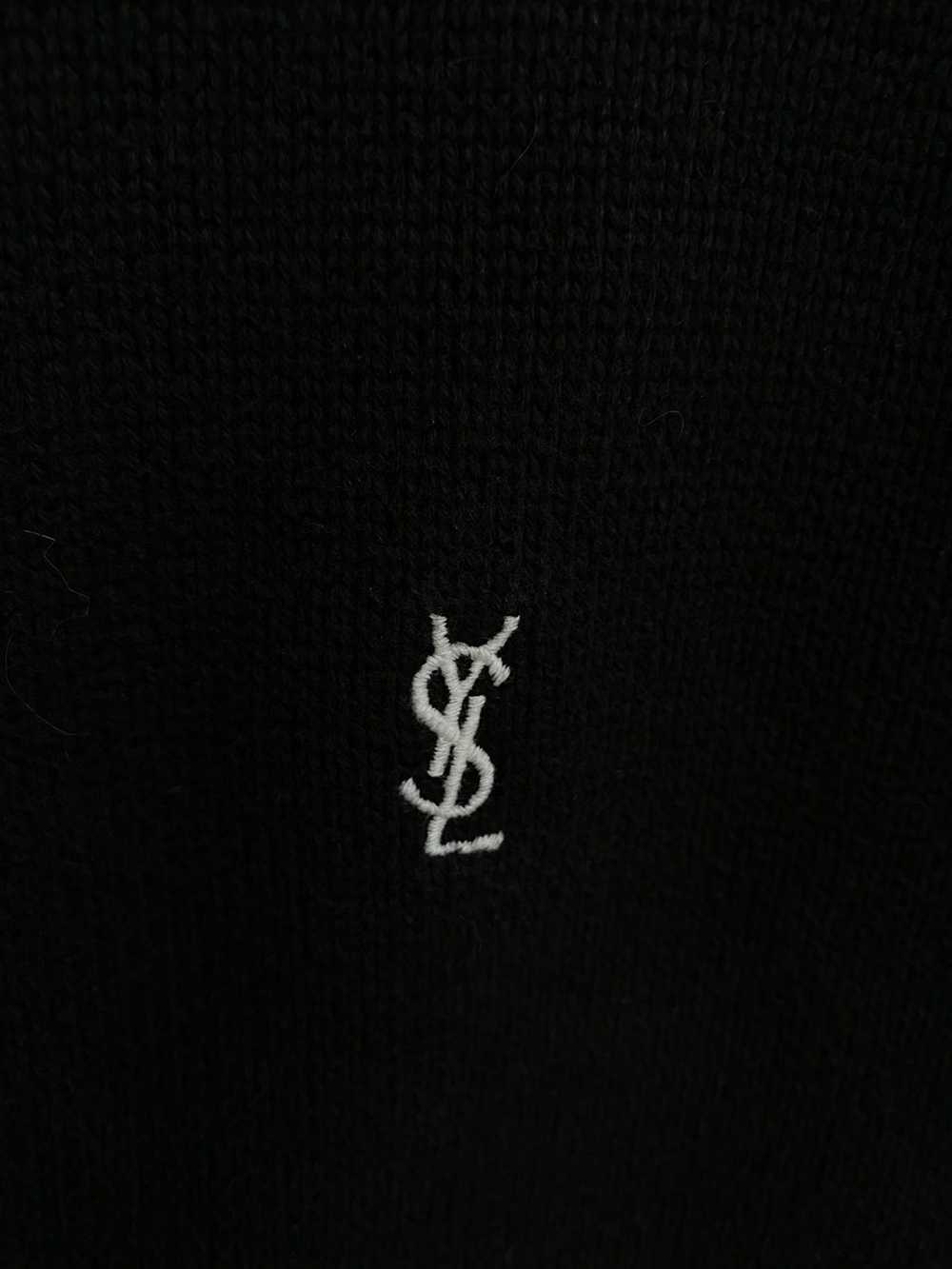 Vintage × Yves Saint Laurent Black YSL Sweater Zi… - image 4