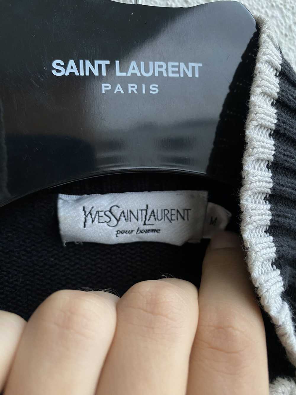 Vintage × Yves Saint Laurent Black YSL Sweater Zi… - image 6