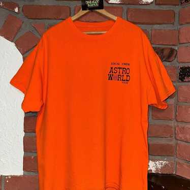 Travis Scott Astroworld LOCAL CREW Orange T-Shirt… - image 1