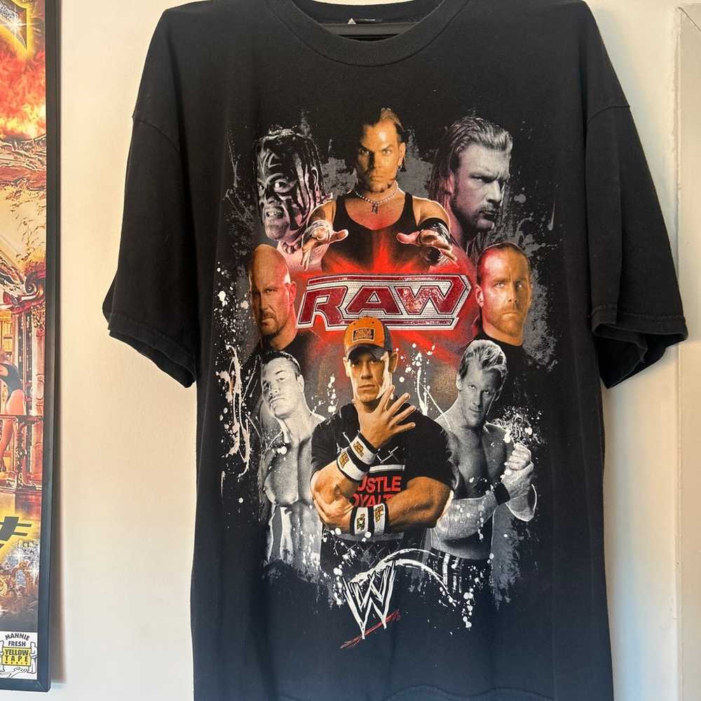 VTG WWE RAW Wrestling Tee Shirt - image 1
