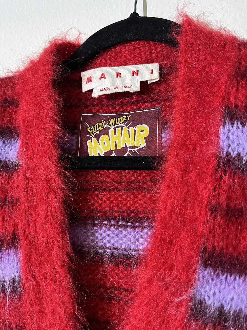 Marni Marni fuzzy wuzzy mohair striped cardigan - image 2