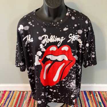 Rolling Stones Tongue Lips Tie Dye Shirt - image 1