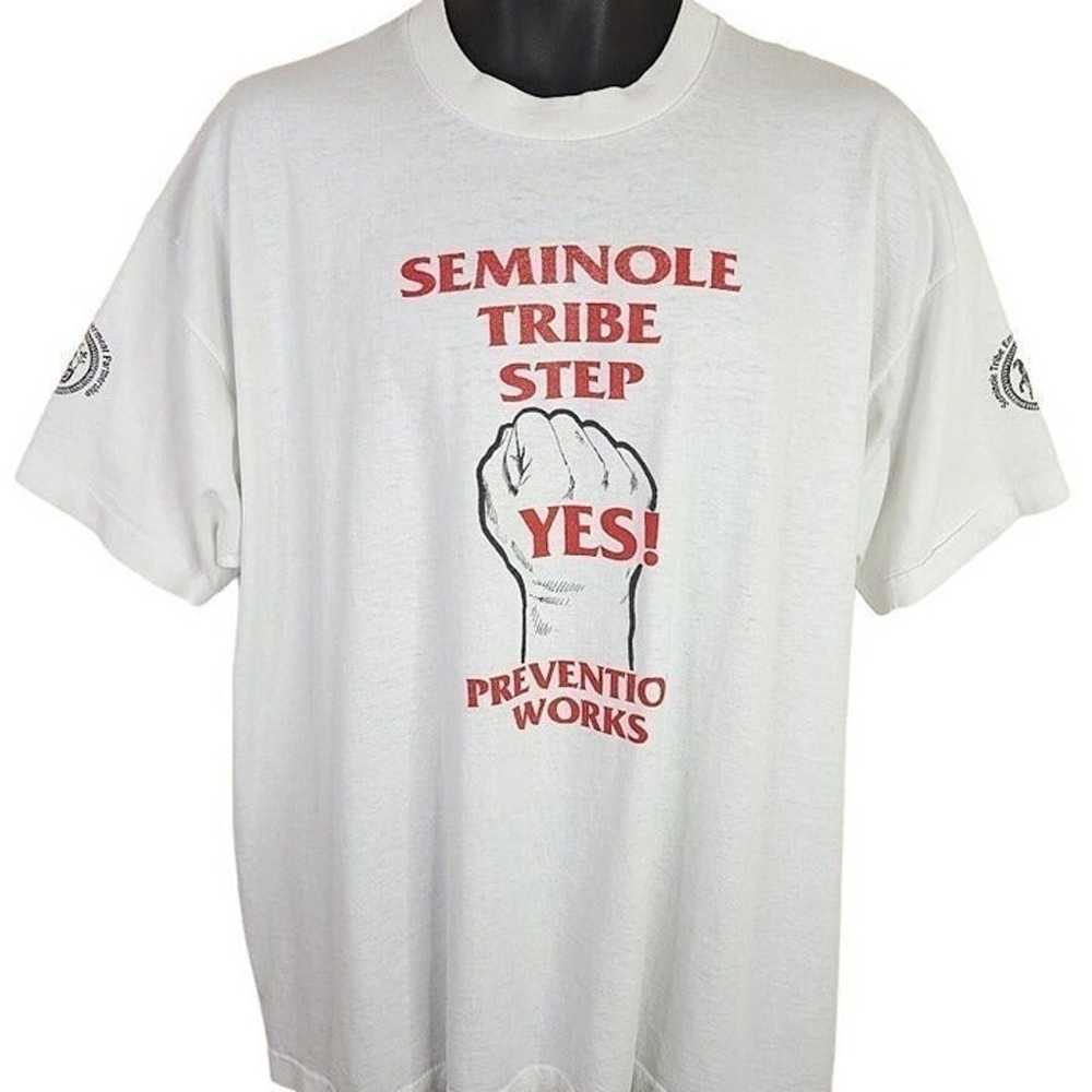 Seminole Tribe T Shirt Vintage 90s Native America… - image 1