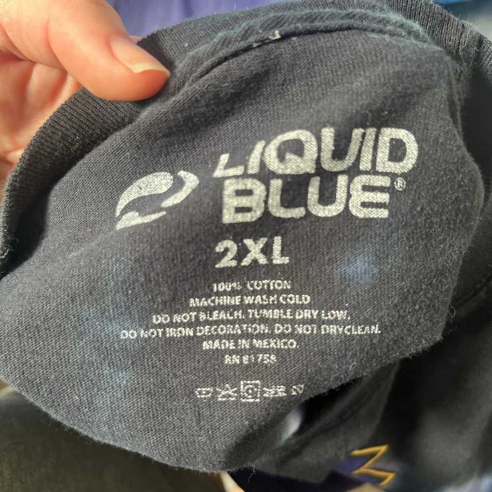 Kiss 2005 Liquid Blue Tie Dye Band T-Shirt Size 2… - image 4