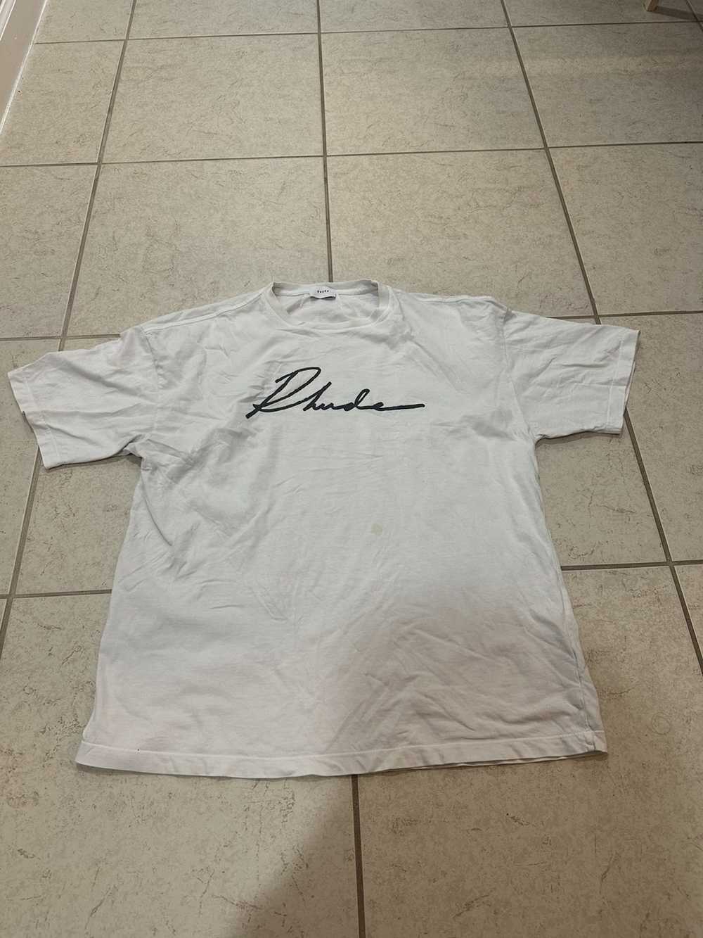 Rhude Rhude Cursive Graphic Tee Logo Script - Gem