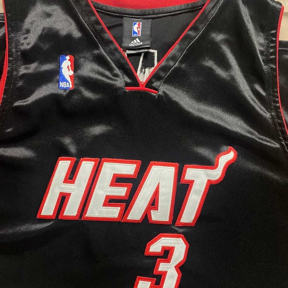 100% Authentic dwayne wade Miami Heat Jersey Adid… - image 3