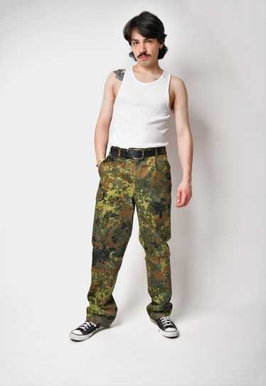 Vintage cargo pants camouflage patterned for men m
