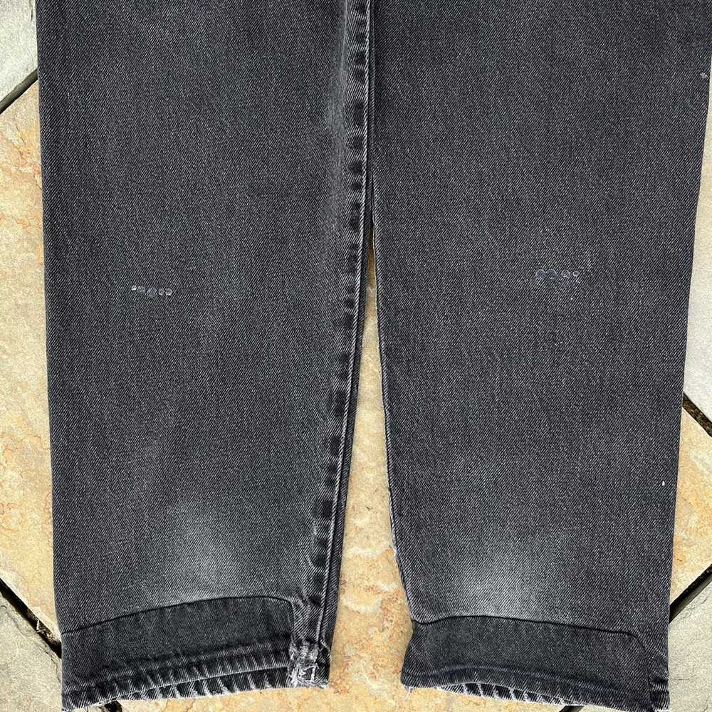 Wrangler Y2K Distressed Repaired Black Denim Jeans - image 7