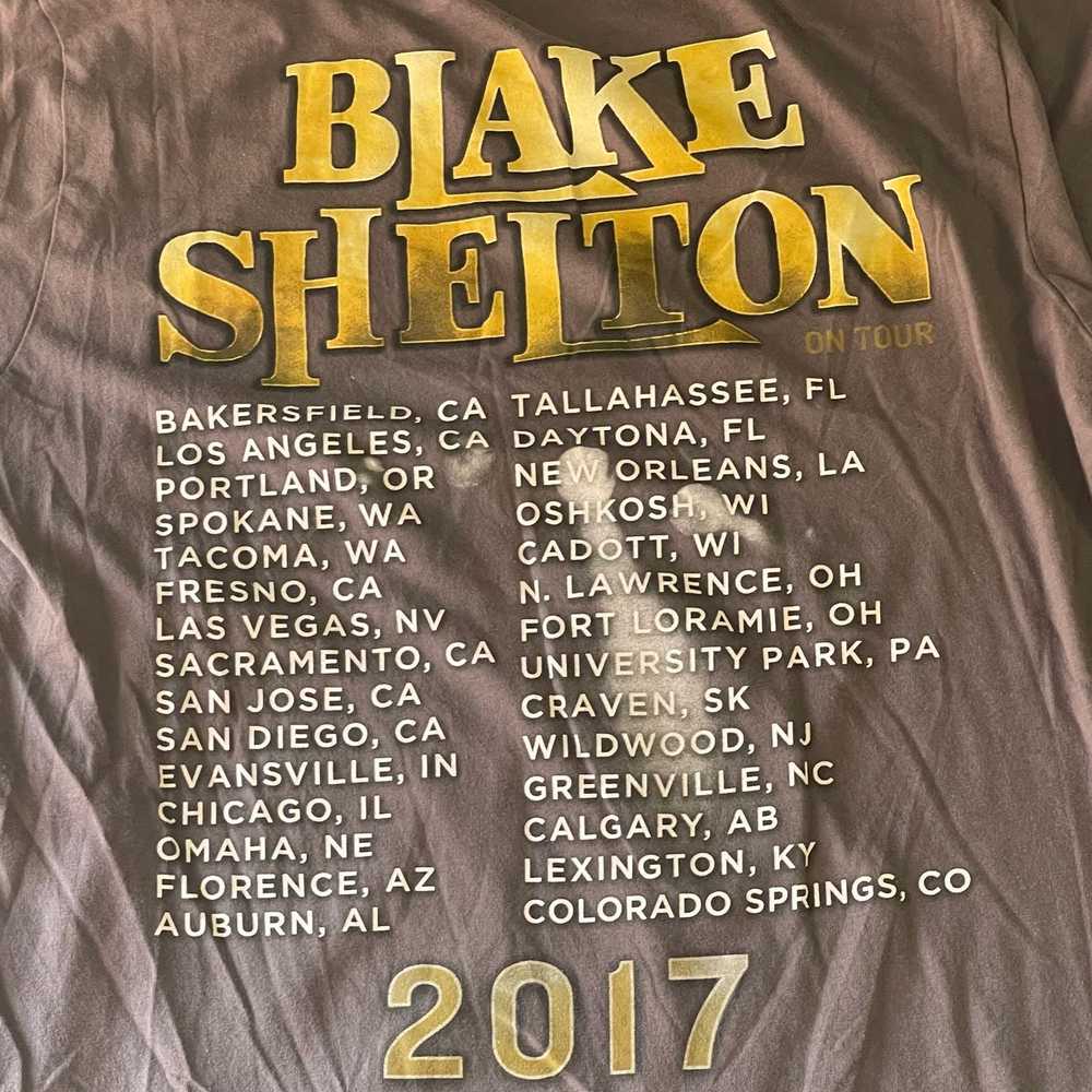 Canvas Blake Shelton Tour 2017 T-shirt - image 5
