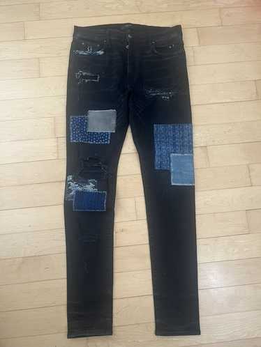 Amiri AMIRI JAPANESE REPAIR DENIM JEAN IN AGED BLA