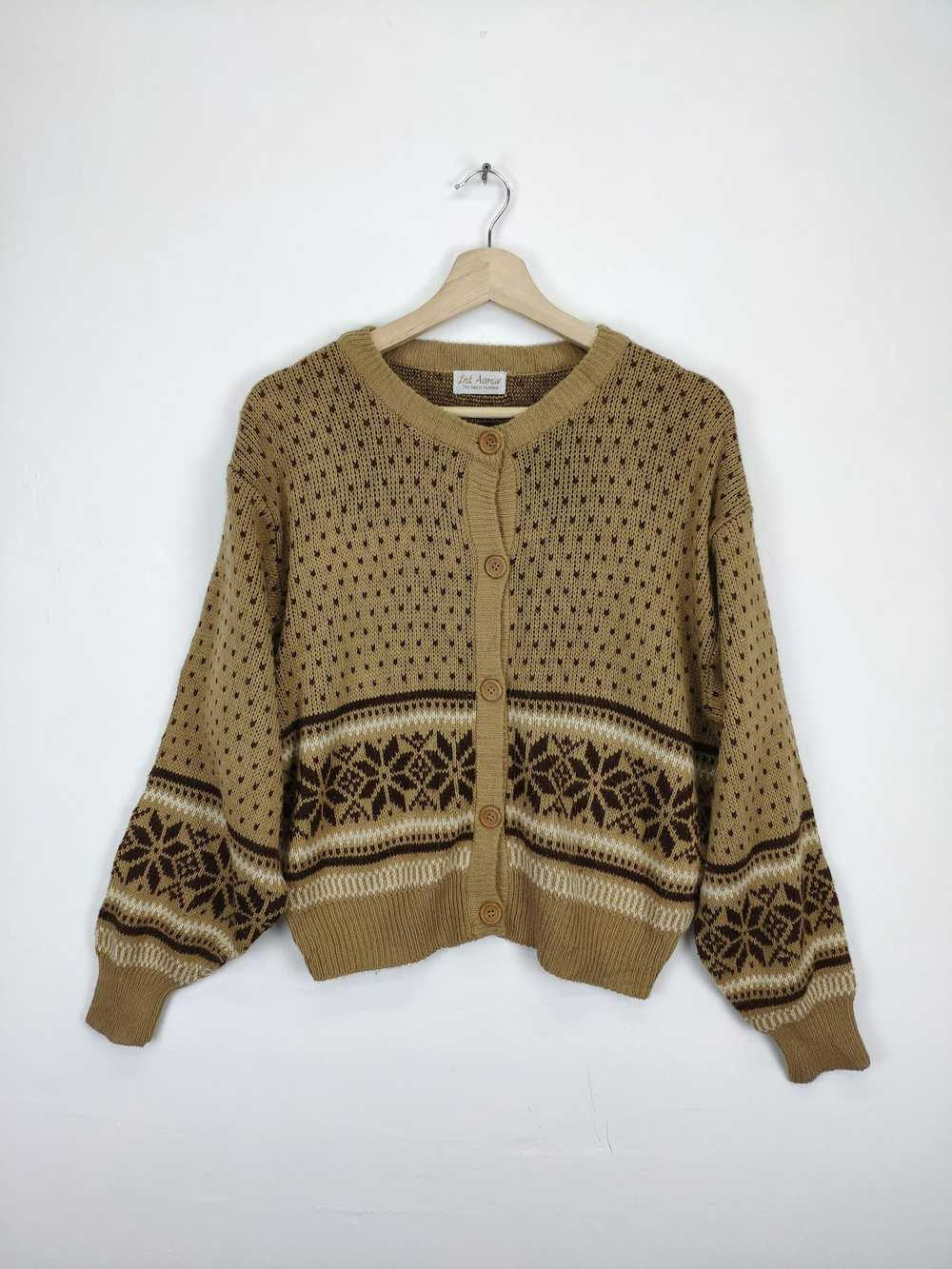 Aran Isles Knitwear × Cardigan × Japanese Brand V… - image 1