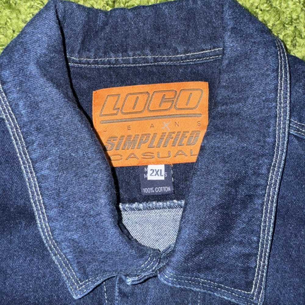 Streetwear LOCO JEANS Embroidered Jean Jacket Sz … - image 6