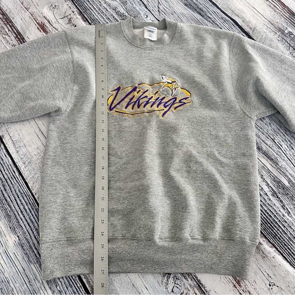 Vintage Vintage Minnesota Vikings Gray Crewneck S… - image 5