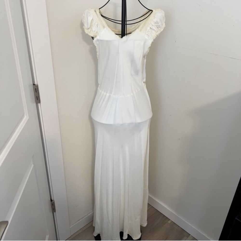 Vintage 1940s Silk Slip Nightgown Dress - image 10