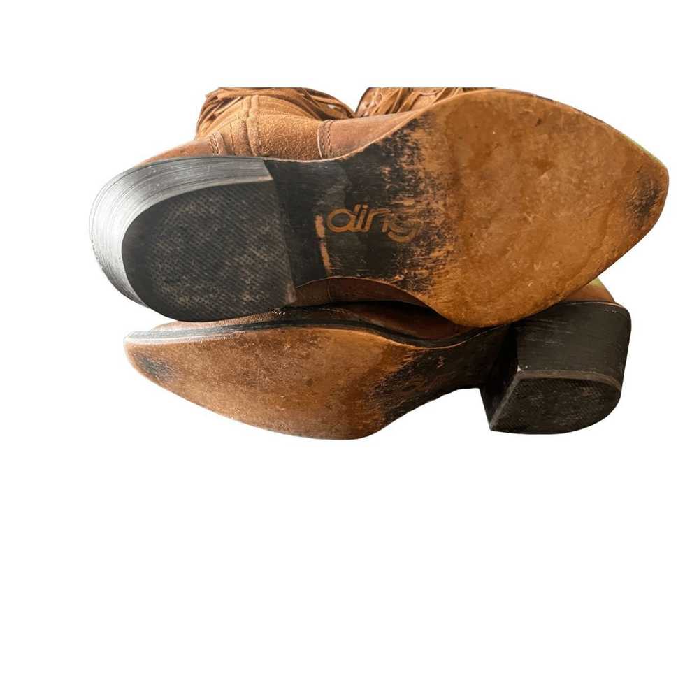 Leather Dingo Fringe Leather cowboy western Boots… - image 4