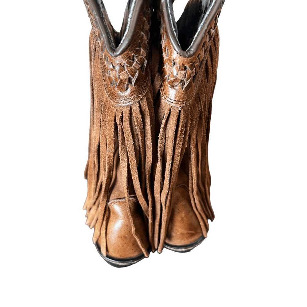 Leather Dingo Fringe Leather cowboy western Boots… - image 7