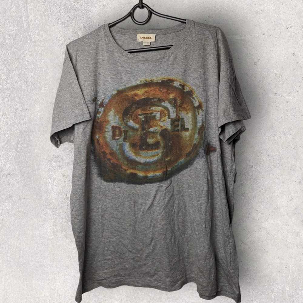 Diesel × Vintage Grey T-shirt Diesel Patina Rust … - image 1