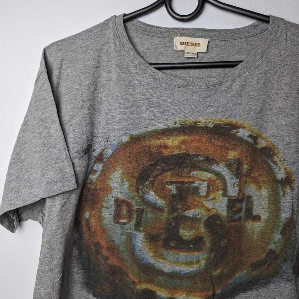 Diesel × Vintage Grey T-shirt Diesel Patina Rust … - image 2