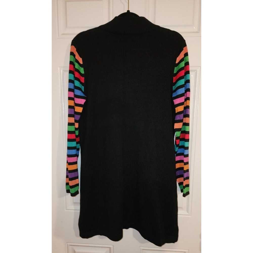 Vintage 90s Bob Mackie Wearable Art Black Rainbow… - image 2