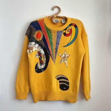 Vintage Sequence/Beaded Sweater - image 1