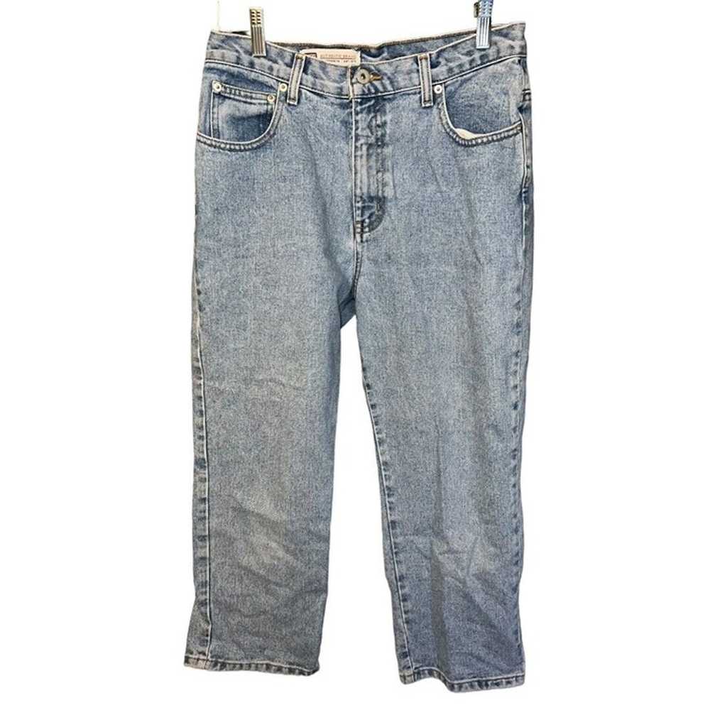 Vintage 1990s Faded Glory Light Wash Cropped Jean… - image 1