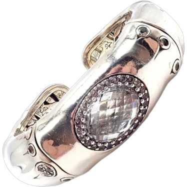 Authentic! John Hardy Silver White Topaz 30 Bamboo