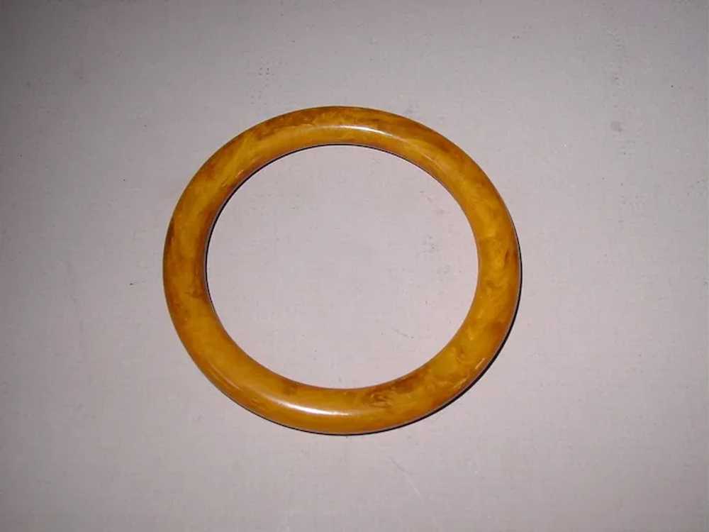 Vintage Butterscotch Swirl Marbled Bakelite ~ Ban… - image 2