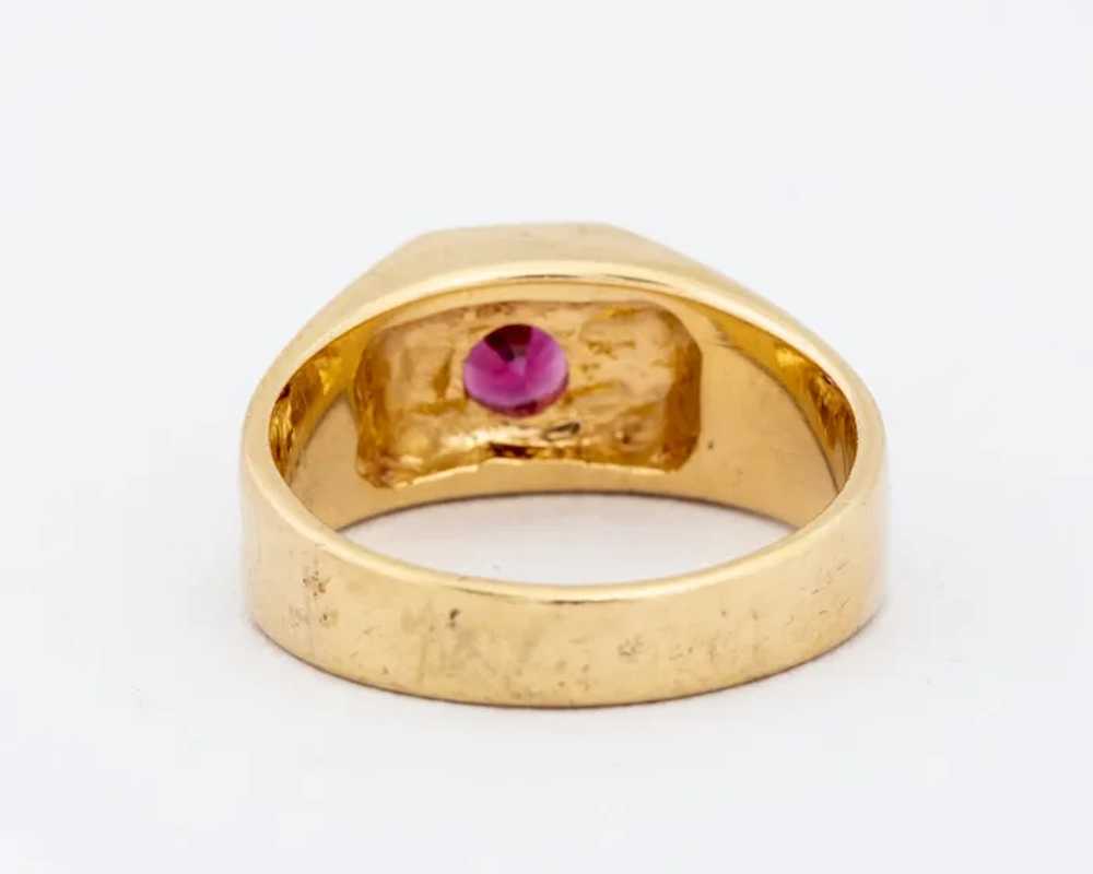Vintage 14K Gold Rhodolite Ring - image 2