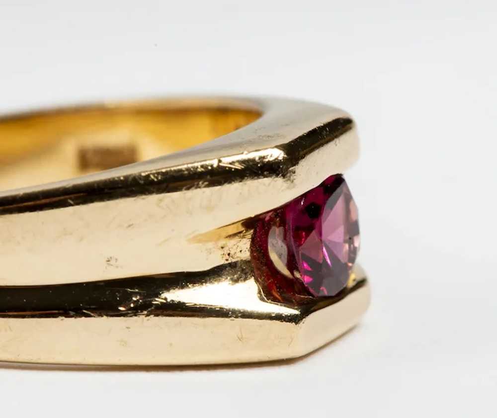 Vintage 14K Gold Rhodolite Ring - image 8