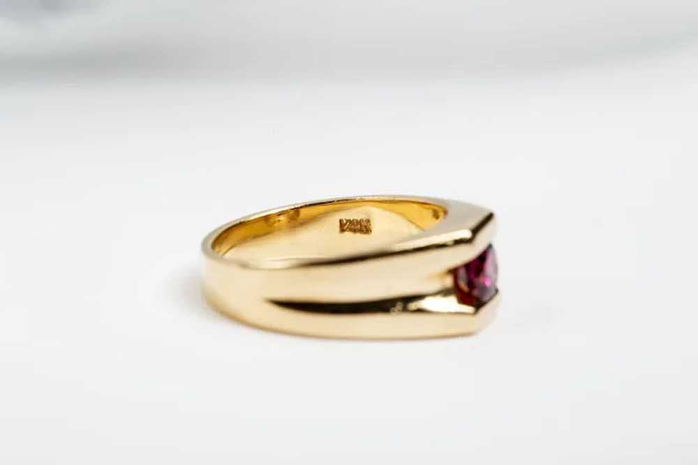 Vintage 14K Gold Rhodolite Ring - image 9