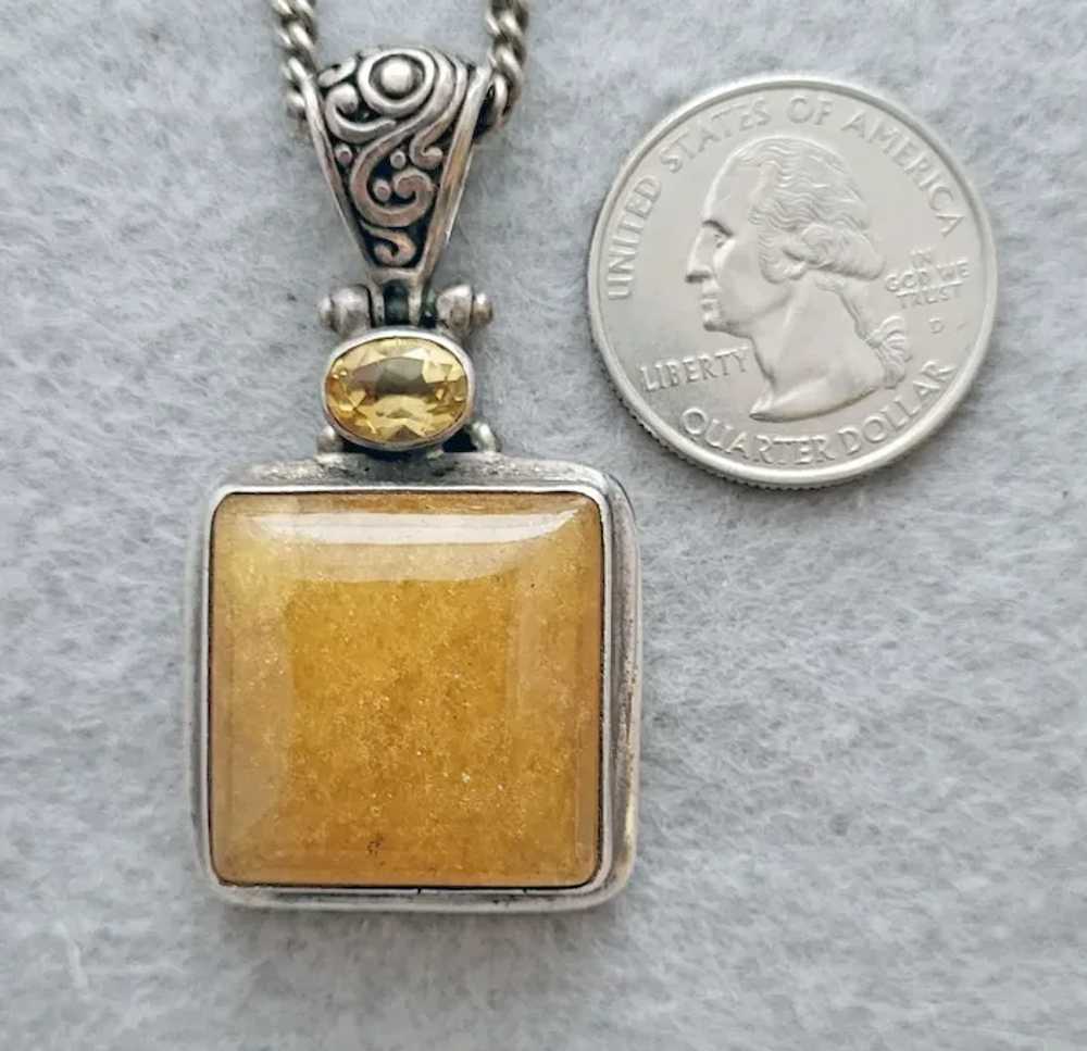Citrine and Yellow Agate Necklace .925 Fine Jewel… - image 3