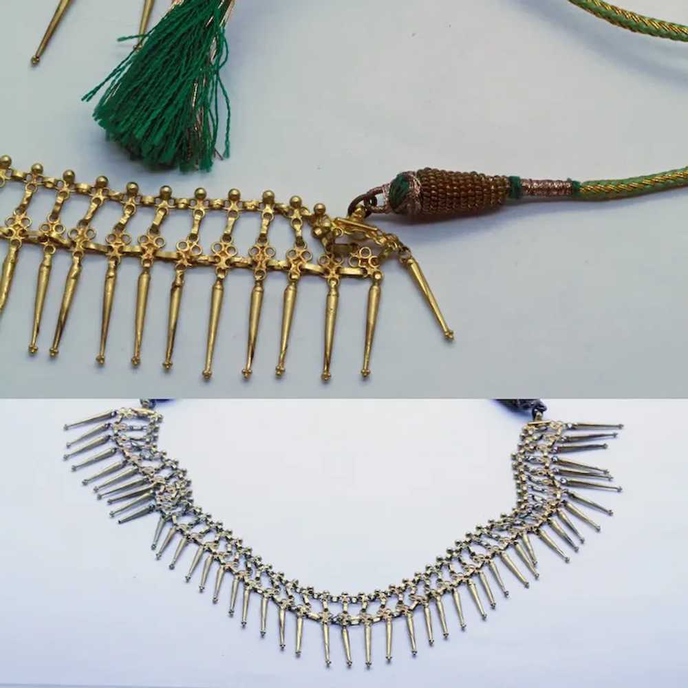Antique Necklace Gold Wedding adjustable Indian B… - image 3