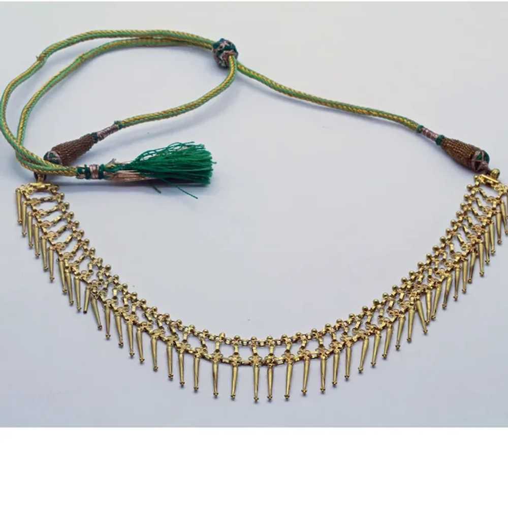 Antique Necklace Gold Wedding adjustable Indian B… - image 5