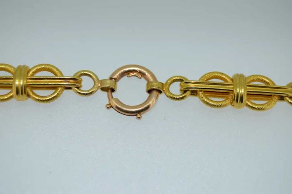 Fabulous Chunky 18K Victorian Chain 19" - image 11