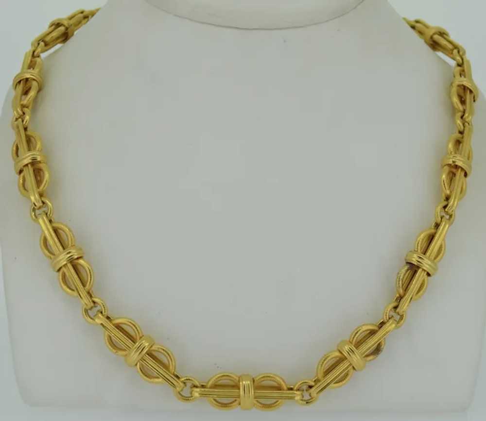 Fabulous Chunky 18K Victorian Chain 19" - image 2