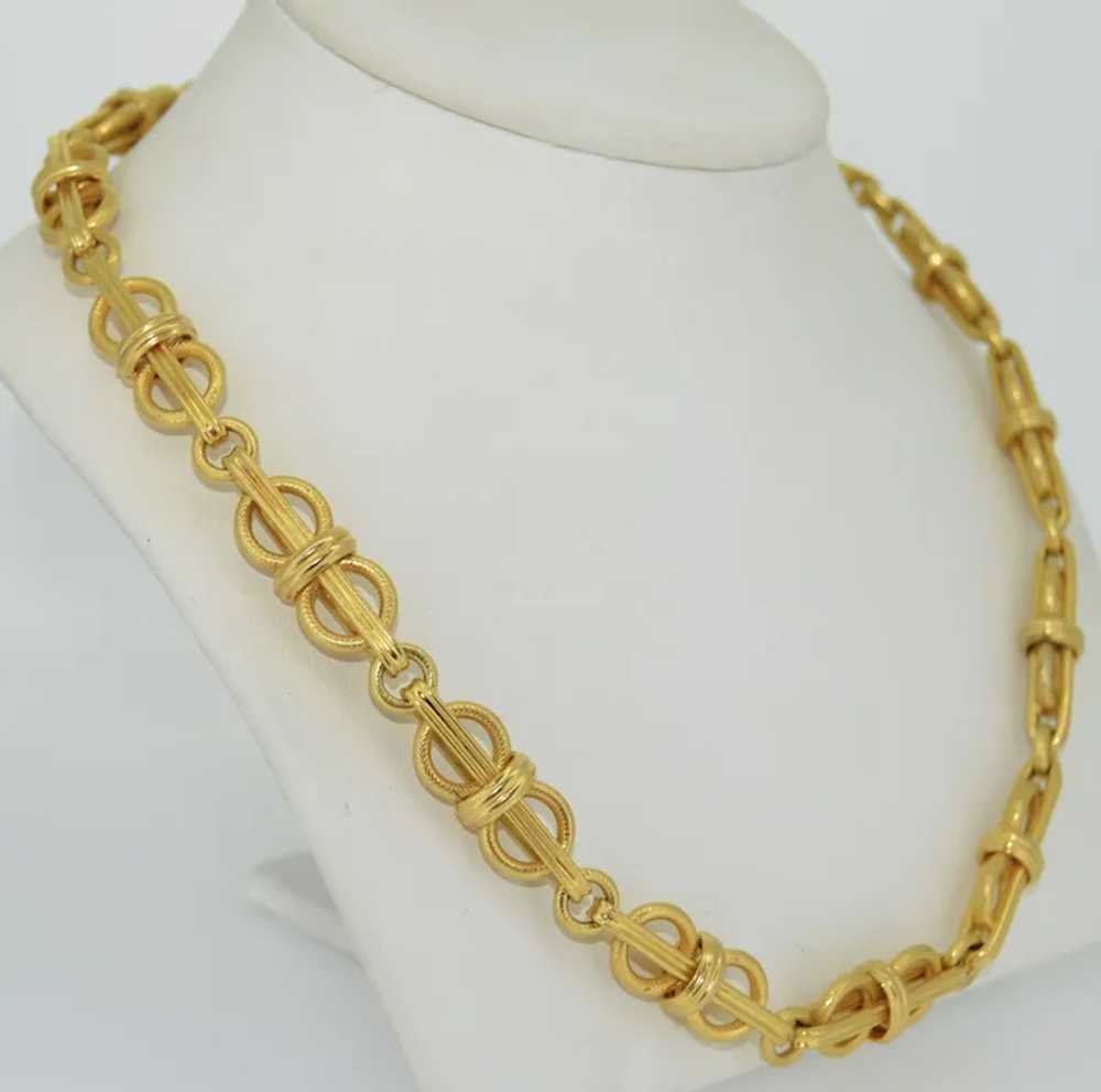 Fabulous Chunky 18K Victorian Chain 19" - image 3