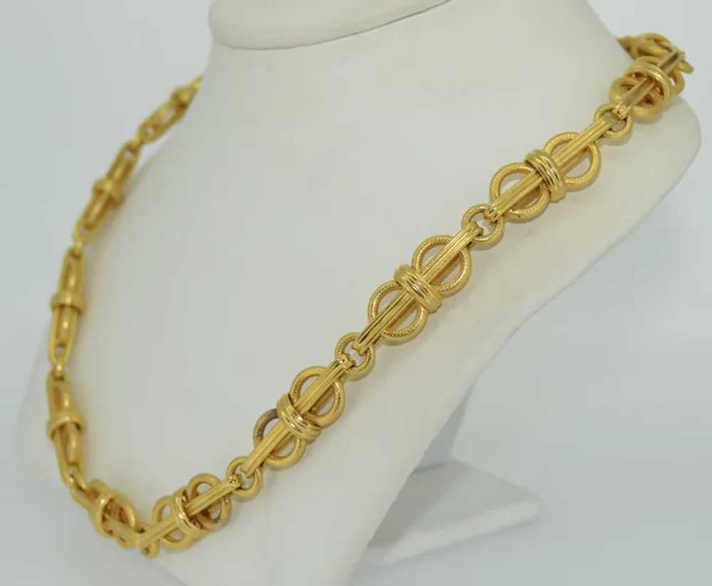 Fabulous Chunky 18K Victorian Chain 19" - image 4