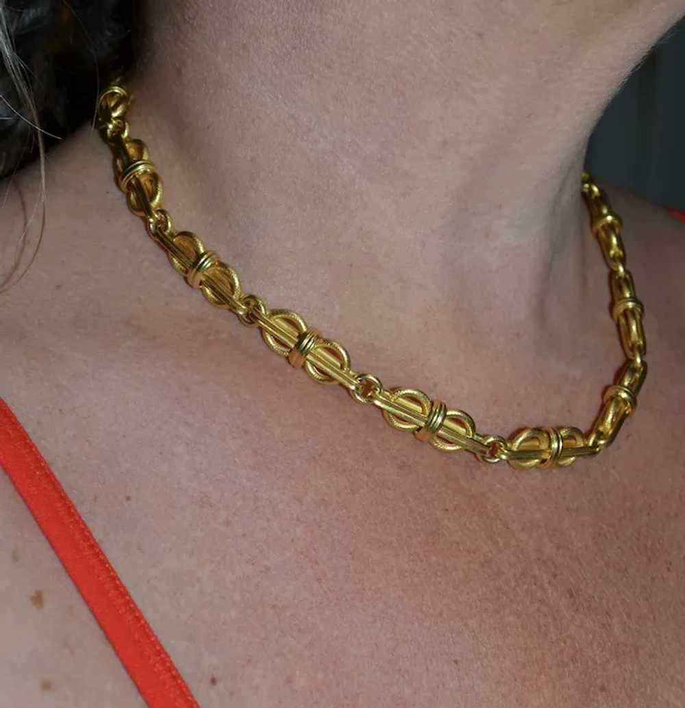 Fabulous Chunky 18K Victorian Chain 19" - image 5